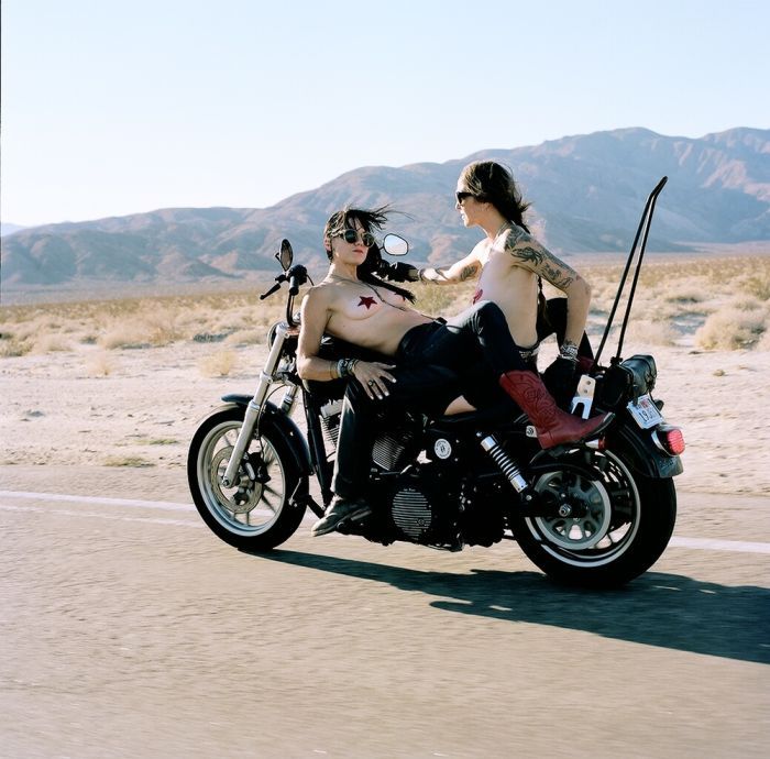 Girls on a motorcycle in Sri Jayawardenepura-Kotte