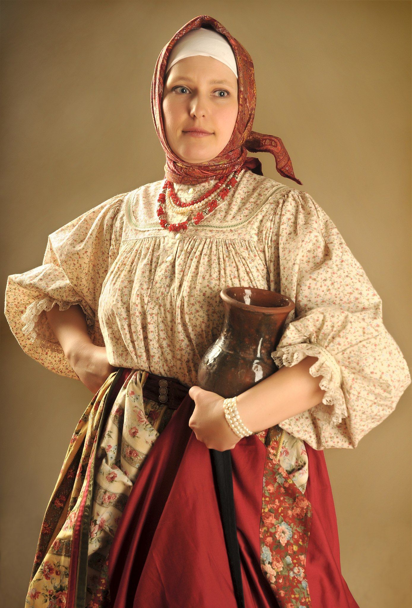 Girls in Slavic costumes in Sri Jayawardenepura-Kotte